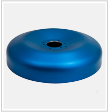 <b>Centrifuge housing</b><br>Material: 5052-H32 aluminum - blue anodize